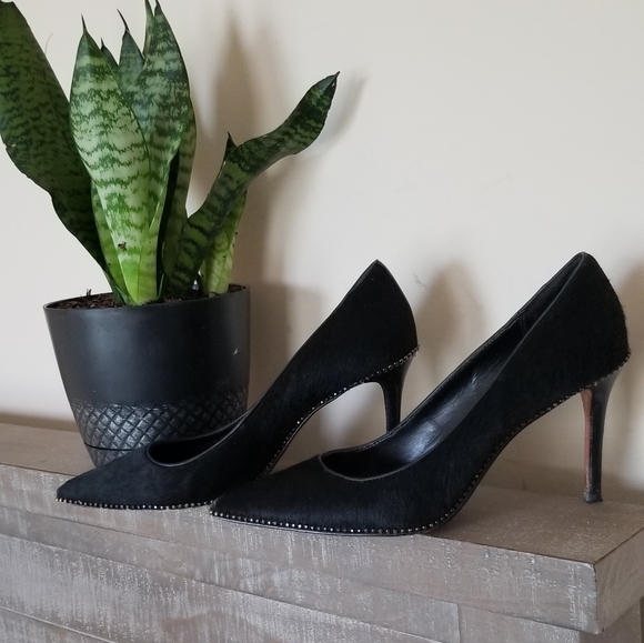 Coach Shoes - Coach Tamera Calf Hair Black Pump